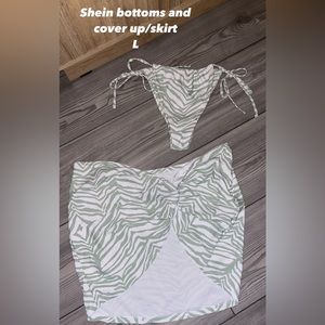 Shein bikini bottoms and coverup